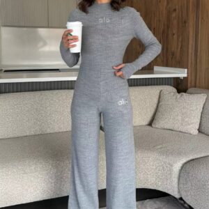 Ensemble grise côtelée Style chic & confortable