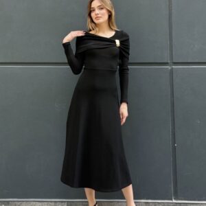 Robe Mi-Longue Noire