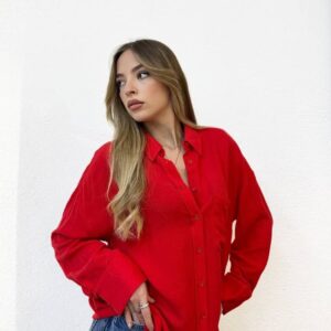 Chemise Rouge à Poche