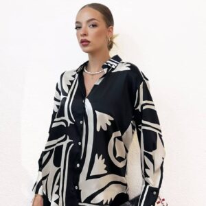 Chemise Imprimée Noir & Blanc