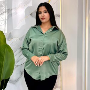 Chemise Satinée Verte